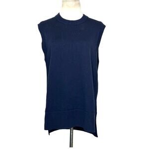 COS navy blue crew neck sleeveless sweater size XS